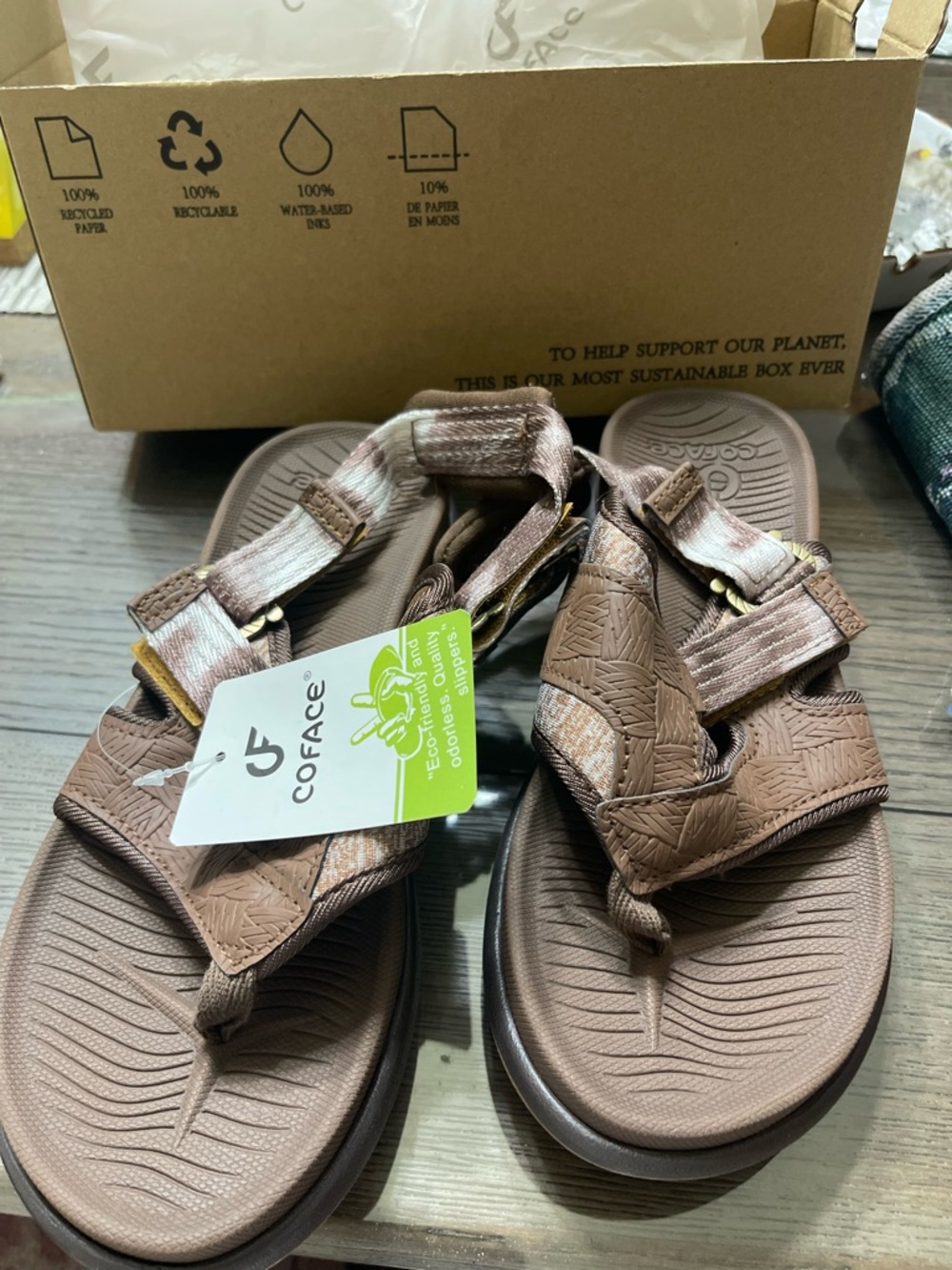 Comfortable Women’s Brown Adjustable Strap Sandals